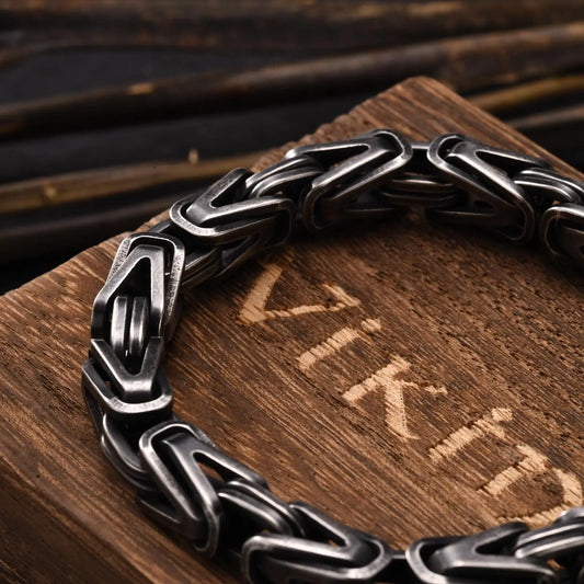 Stainless Steel Chunky Byzantine Bracelet - Bracelets Express